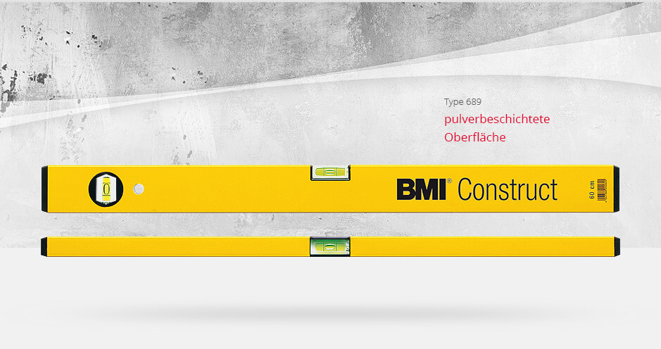 BMI 689 Construct - Wasserwaage mit pulverbeschichteter Oberfläche